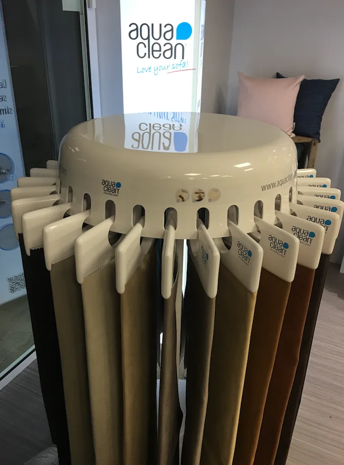 Palette de tissus de la nouvelle collection Aquaclean