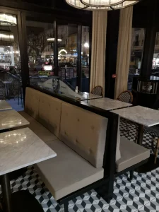 Banquette bar beige