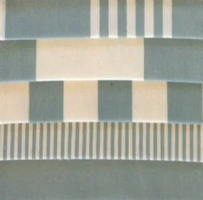 4 rayures et uni col vert d'eau